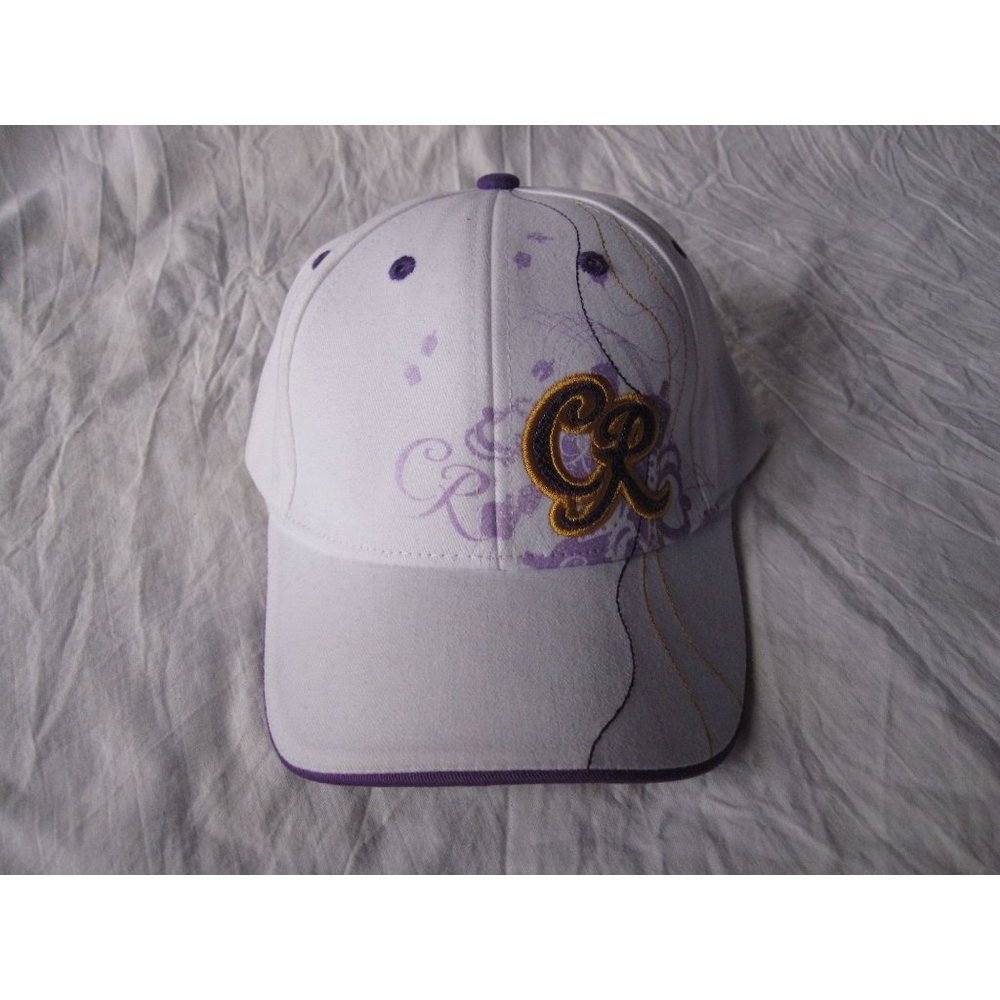 RARE White/Purple/Gold Crown Royal Embroidered Adjustable H3 Outfitters‎ Hat Cap